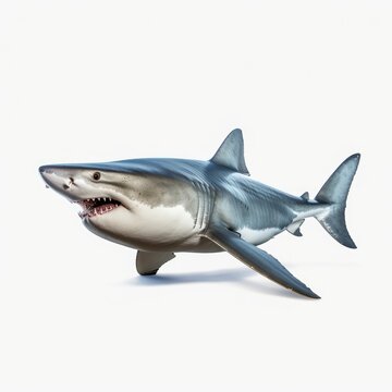 Photo of shark isolated on white background