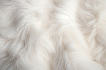 White sheepskin with soft fur. Natural fur for designers Processing concept Production of products - obrazy, fototapety, plakaty
