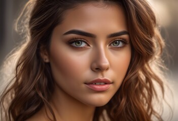 A Portrait Of Breathtakingly Gorgeous, Exotic, Beautiful Woman.
