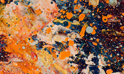 Colorful abstract background wallpaper. Modern motif visual art. Mixtures of oil paint. Trendy hand painting canvas. Wall decor and Wall art prints Idea. 3D Texture. Art object	