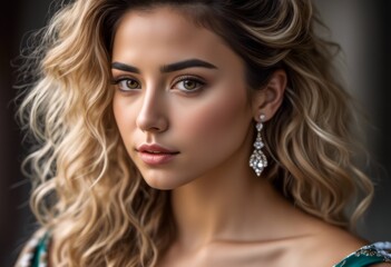 A Portrait Of Breathtakingly Gorgeous, Exotic, Beautiful Woman.
