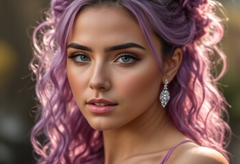 A Portrait Of Breathtakingly Gorgeous, Exotic, Beautiful Woman.
