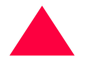 Rotes Dreieck, Pyramide, Weisser Hintergrund, Freisteller
