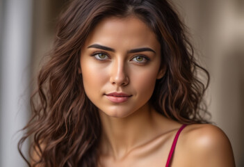 Naklejka premium A Portrait Of Breathtakingly Gorgeous, Exotic, Beautiful Woman. 