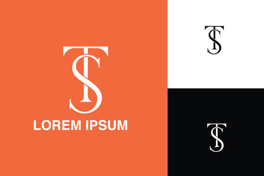 ST, TS, S, T, Abstract Letters Logo monogram