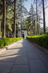 The road in the garden of ertugrul gazi mausoleum