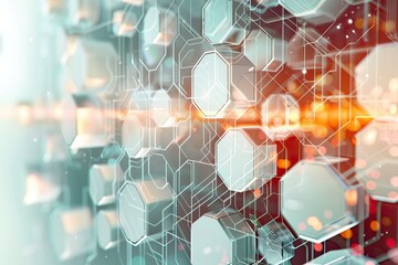 abstract grey technology hexagonal background