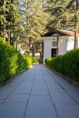 The road in the garden of ertugrul gazi mausoleum