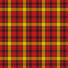 Seamless pattern of scottish tartan plaid. Repeatable background with check fabric texture. Vector backdrop striped textile print.