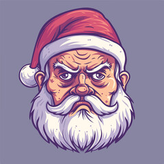 Santa claus face cartoon cartoon vector illustration
