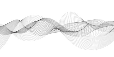Wave lines background. Blending line background. Abstract black wave on white background. Black and white background.