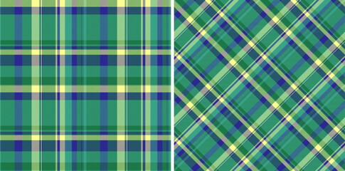 Plaid fabric check of texture textile background with a tartan vector seamless pattern. Set in retro colors. Eco friendly packaging ideas for products.