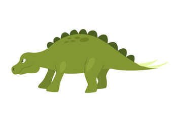 Cute stegosaurus dinosaur. Prehistoric animal, jungle reptiles group, jurassic world evolution cartoon vector illustration