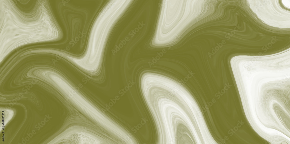 Poster abstract of marble texture with swirl pattern. white, celery green and wasabi green silk background 