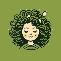 A cartoon girl, face pixelated for privacy, holds a yellow duckling