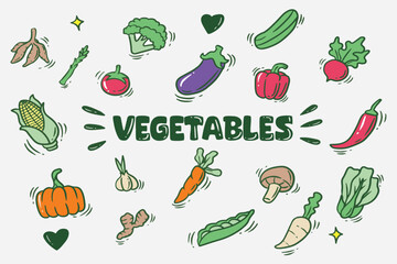 set of vegetables good for design