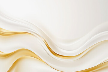 Obraz premium Abstract 3D luxury curved shape white background.
