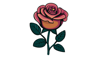 A Delightful Blend of Simplicity and Charm Whimsical Rose Sketch