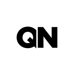 Letter Q and N, QN logo design template. Minimal monogram initial based logotype.