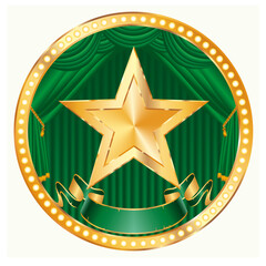green medallion stage star - 767834071