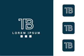 Alphabets Letters TB, BT, Initials Logo Monogram