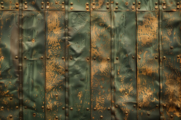 green old rusty metal wall background - obrazy, fototapety, plakaty