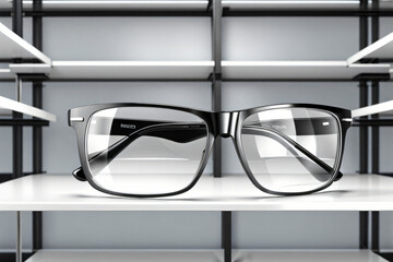 Geschäft für Brillen und Sonnenbrillen mit Regalen - 767836800