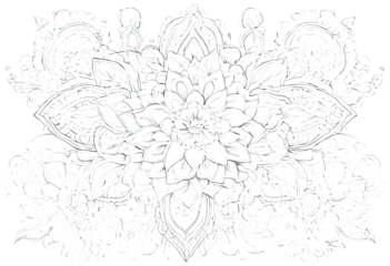 style coloring henna illustration tattoo doodle decorative flower oriental outline mehndi ornament ornament decoration ethnic hand book Mehndi draw page