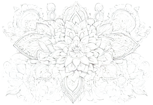 style coloring henna illustration tattoo doodle decorative flower oriental outline mehndi ornament ornament decoration ethnic hand book Mehndi draw page - Powered by Adobe