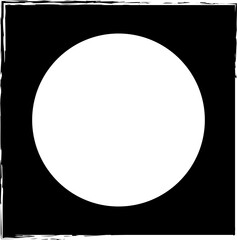 Square brush frames with circle border element