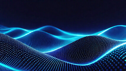 Rhythmic Waves of Light, A Dynamic Interplay of Blue Luminescence and Patterns