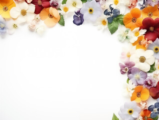 Fototapeta na wymiar Delicate floral background with copy space for gentle spring themes