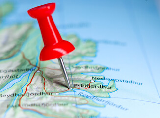 Eskifjordhur, Iceland pin on map