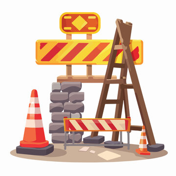 Under construction related icon image cartoon vector