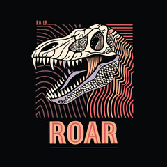 Dino head t shirt design