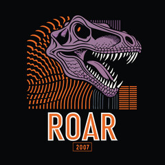 Dino head t shirt design