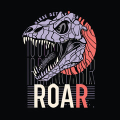 Dino head t shirt design