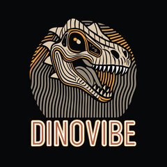 Dino head t shirt design