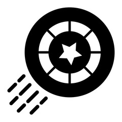   Frisbee glyph icon