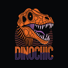 Dino head t shirt design