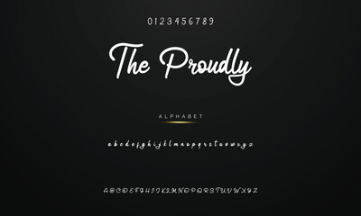 Lettering signature font isolated on background. brus style alphabet. Vector logo letters.