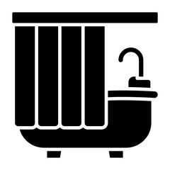   Bathtub glyph icon