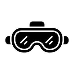 Obraz premium Goggles glyph icon