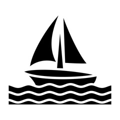   Sailboat glyph icon