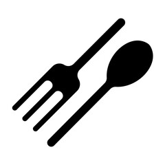   Disposable cutlery glyph icon