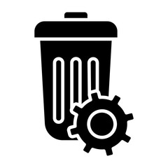   Recycled disposables glyph icon