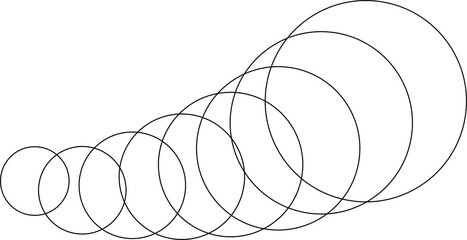 Circle line blend design. Dynamic shape element