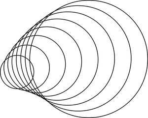 Circle line blend design. Dynamic shape element