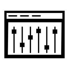   Music Mixing glyph icon
