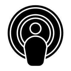   Podcasting glyph icon